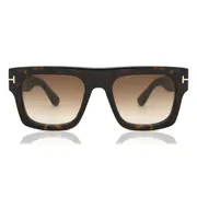 Tom Ford FT0711 FAUSTO 52F, Tortoiseshell frame, Gradient Brown lenses, view 1