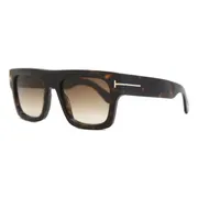 Tom Ford FT0711 FAUSTO 52F, Tortoiseshell frame, Gradient Brown lenses, view 2