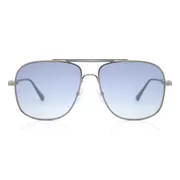 Tom Ford FT0669 JUDE 12W, Grey frame, Gradient Blue lenses, view 1