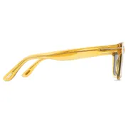 Tom Ford FT0751 DAX 39N, Yellow frame, Dark Green lenses, view 3