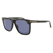 Tom Ford FT0832 Fletcher 01V, Black frame, Blue lenses, view 2