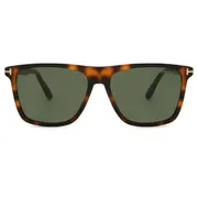 Tom Ford FT0832 Fletcher 53N, Tortoiseshell frame, Green lenses, view 1