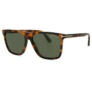 Tom Ford FT0832 Fletcher 53N, Tortoiseshell frame, Green lenses, view 2