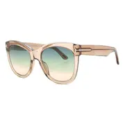 Tom Ford FT0870 WALLACE 45P, Brown frame, Gradient Green lenses, view 2