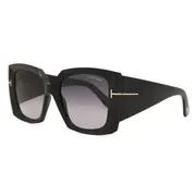 Tom Ford FT0921 JACQUETTA 01B, Black frame, Gradient Brown lenses, view 2