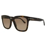 Tom Ford FT0952 SELBY 52F, Tortoiseshell frame, Gradient Dark Brown lenses, view 2