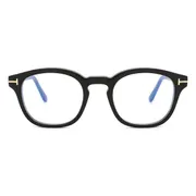 Tom Ford FT5532-B with Clip-On 01D Blue-Light Block, Black frame, view 2
