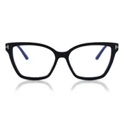 Tom Ford FT5641-B with Clip-On 001 Blue-Light Block, Black frame, view 2