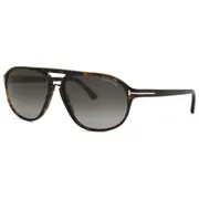 Tom Ford FT0447 JACOB 52B, Tortoiseshell frame, Brown lenses, view 2