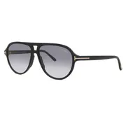 Tom Ford FT0932 JEFFREY 01B, Black frame, Smoke Gradient Dark Grey lenses, view 2