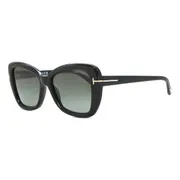 Tom Ford FT1008 MAEVE 01B, Black frame, Smoke Dark Grey Gradient lenses, view 2