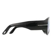 Tom Ford FT1044 BRONSON 01V, Black frame, Solid Sky Blue lenses, view 3