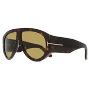 Tom Ford FT1044 BRONSON 52N, Tortoiseshell frame, Solid Brownish Green lenses, view 2