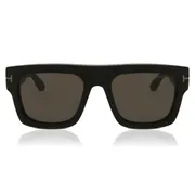 Tom Ford FT0711-N FAUSTO 02A, Black frame, Smoke Dark Grey lenses, view 1