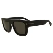Tom Ford FT0711-N FAUSTO 02A, Black frame, Smoke Dark Grey lenses, view 2