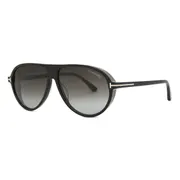 Tom Ford FT1023 MARCUS 01B, Black frame, Smoke Gradient Dark Brown lenses, view 2