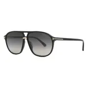 Tom Ford FT1026 BRUCE 01B, Black frame, Smoke Gradient Dark Grey lenses, view 2