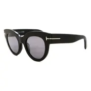Tom Ford FT1063 LUCILLA 01C, Black frame, Smoke Dark Grey Mirror lenses, view 2