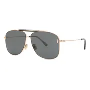 Tom Ford FT1017 JADEN 28A, Gold frame, Smoke Dark Grey lenses, view 2