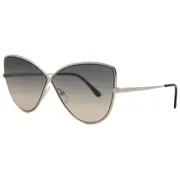 Tom Ford FT0569 16B, Silver frame, Grey lenses, view 2
