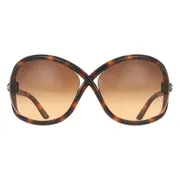 Tom Ford FT1068 BETTINA 52F, Tortoiseshell frame, Gradient Dark Brown lenses, view 1