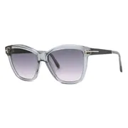 Tom Ford FT1087 LUCIA 20A, Grey frame, Gradient Smoke Silver Flash Mirror lenses, view 2