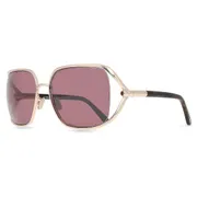 Tom Ford FT1092 GOLDIE 28U, Gold frame, Bordeaux Mirror lenses, view 2
