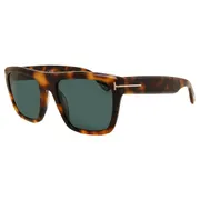 Tom Ford FT1077 ALBERTO 53V, Tortoiseshell frame, Spruce Blue lenses, view 2