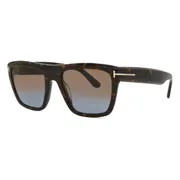 Tom Ford FT1077 ALBERTO 52F, Tortoiseshell frame, Gradient Dark Brown lenses, view 2