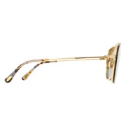 Tom Ford FT1071 LEON 30F, Gold frame, Gradient Dark Brown lenses, view 3
