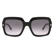 Tom Ford FT1082 KAYA 01B, Black frame, Gradient Dark Grey lenses, view 1