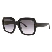 Tom Ford FT1082 KAYA 01B, Black frame, Gradient Dark Grey lenses, view 2