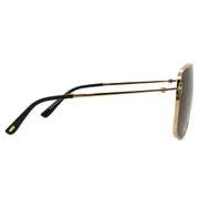 Tom Ford FT1159 HUXLEY 30A, Gold frame, Smoke Dark Grey lenses, view 3