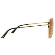 Tom Ford FT1159 HUXLEY 30E, Gold frame, Goldenrod Yellow lenses, view 3