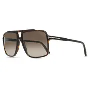 Tom Ford FT1177 KEMP 52B, Tortoiseshell frame, Gradient Dark Brown lenses, view 2