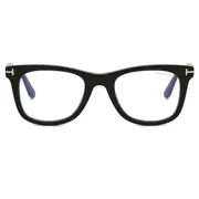 Tom Ford FT5970-B with Clip-On 001 Blue-Light Block, Black frame, view 2