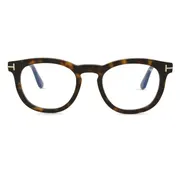 Tom Ford FT5993-B with Clip-On 052 Blue-Light Block, Tortoiseshell frame, view 2