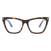 Tom Ford FT5971-B with Clip-On 052 Blue-Light Block, Tortoiseshell frame, view 2