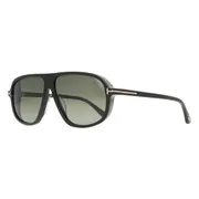 Tom Ford FT1208 GUILLAUME 01B, Black frame, Gradient Smoke Grey lenses, view 2