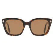 Tom Ford FT1216 HAYLAY Polarized 52H, Tortoiseshell frame, Brown lenses, view 1