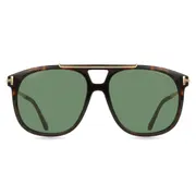 Tom Ford FT1306 SAM-02 52N, Tortoiseshell frame, Dark Green lenses, view 1