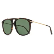Tom Ford FT1306 SAM-02 52N, Tortoiseshell frame, Dark Green lenses, view 2