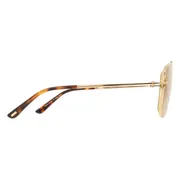 Tom Ford FT1307 ELIOTT-02 30E, Gold frame, Golden Brown lenses, view 3