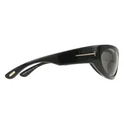 Tom Ford FT1365 LEONA-02 01A, Black frame, Smoke Grey lenses, view 3