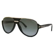 Tom Ford FT0334 DIMITRY 01P, Black frame, Gradient Smoke Green lenses, view 2