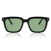 Tom Ford FT0646 01N, Black frame, Green lenses, view 1