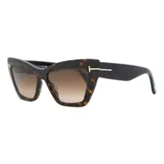 Tom Ford FT0871 52F, Tortoiseshell frame, Gradient Brown lenses, view 2