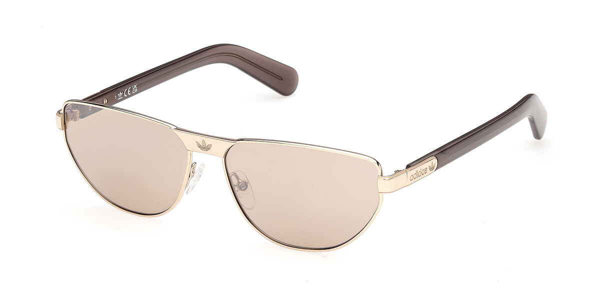 Adidas Originals OR0143 32G, Gold frame, Light Brown Mirror lenses