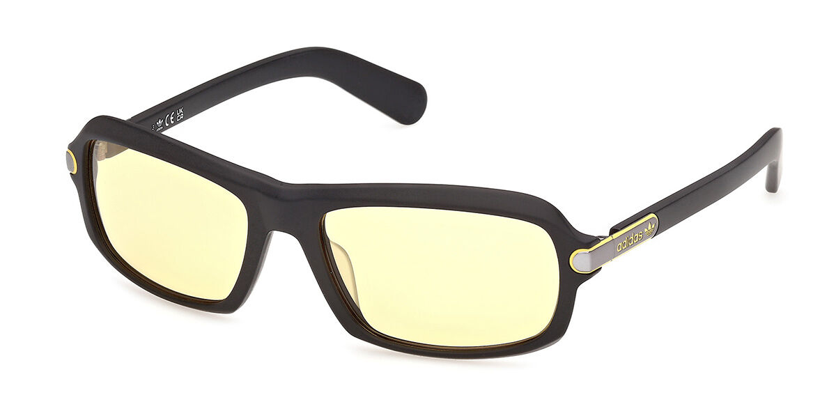 Adidas Originals OR0144 02E, Black frame, Yellow lenses