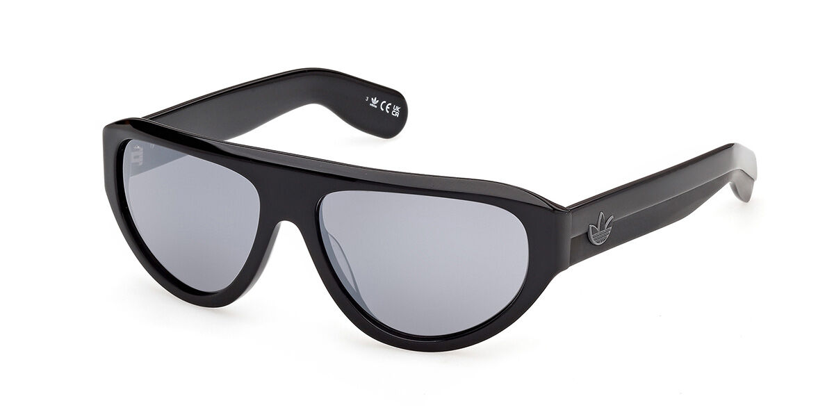 Adidas Originals OR0146 01C, Black frame, Smoke Grey Mirror lenses